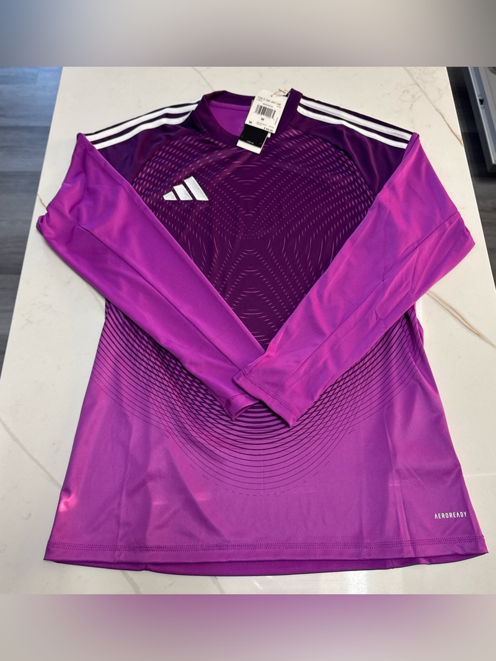 New Men’s Adidas Tiro 25 Pro GK Soccer Goalkeeper Jersey JP4375 Purple size M